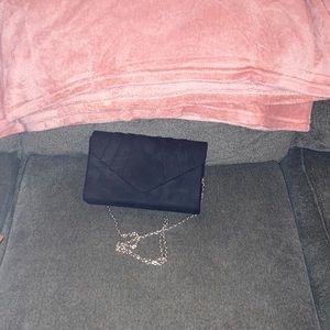 Black velvet clutch